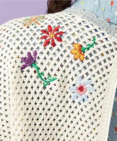 Jocomomola / ホコモモラ ニット・セーター | 【2WAY】Volar フラワーモチーフ半袖ニットベスト | 詳細21