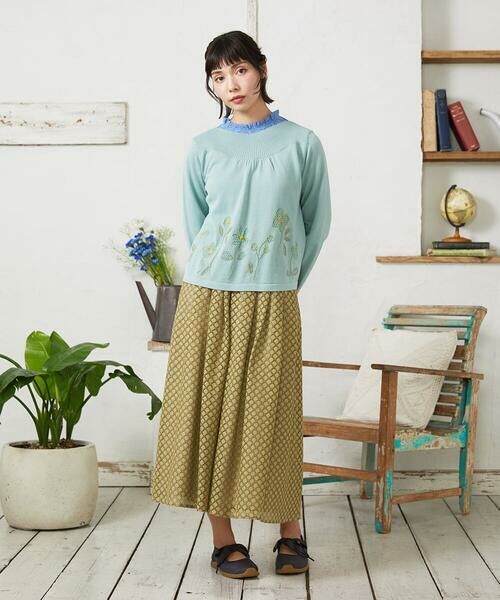 Jocomomola / ホコモモラ ニット・セーター | El Rucio フラワー刺繍ニットプルオーバー | 詳細1