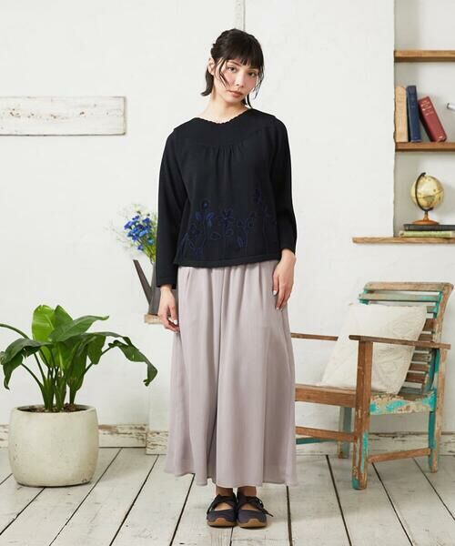 Jocomomola / ホコモモラ ニット・セーター | El Rucio フラワー刺繍ニットプルオーバー | 詳細7