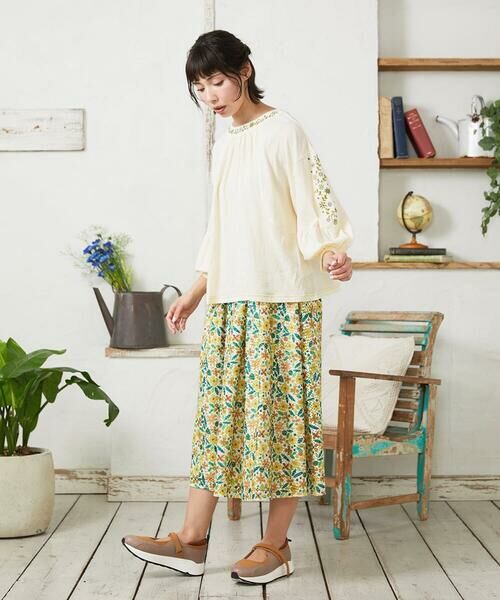 Jocomomola / ホコモモラ ロング・マキシ丈スカート | El Rucio フラワープリントレースフレアスカート［オケージョン］ | 詳細5