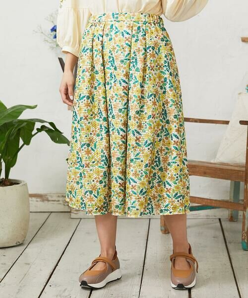 Jocomomola / ホコモモラ ロング・マキシ丈スカート | El Rucio フラワープリントレースフレアスカート［オケージョン］ | 詳細6