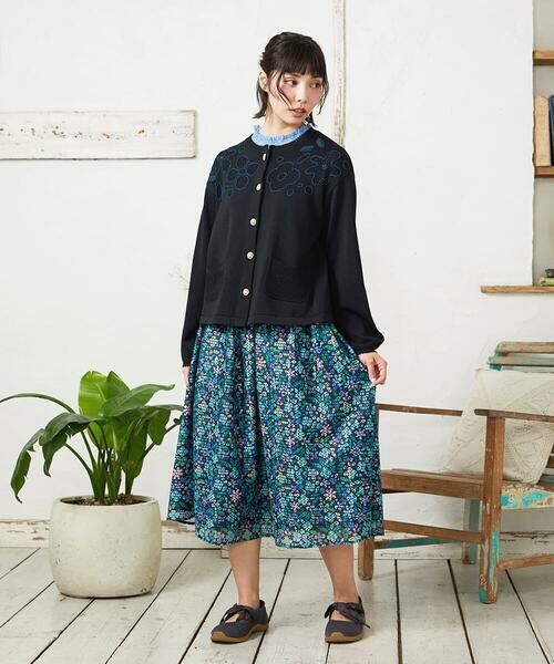 Jocomomola / ホコモモラ ロング・マキシ丈スカート | El Rucio フラワープリントレースフレアスカート［オケージョン］ | 詳細10