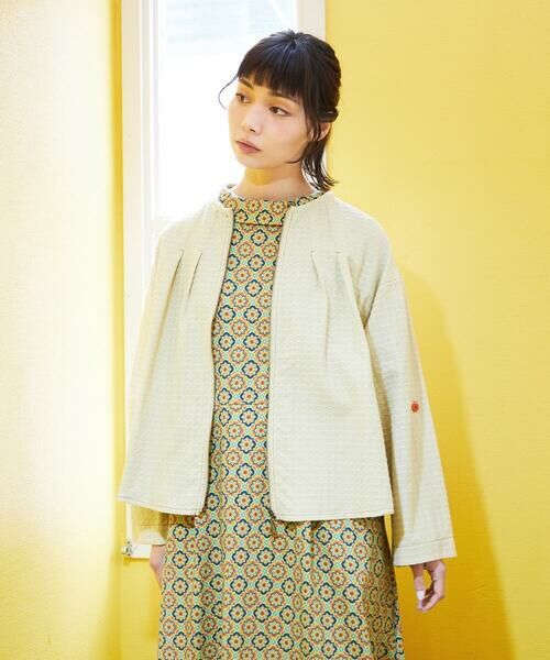 Jocomomola / ホコモモラ ノーカラージャケット | Encrucijada ドビーノーカラージャケット | 詳細2
