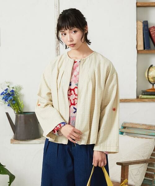 Jocomomola / ホコモモラ ノーカラージャケット | Encrucijada ドビーノーカラージャケット | 詳細5