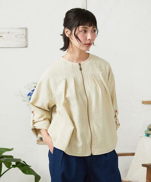 Jocomomola / ホコモモラ ノーカラージャケット | Encrucijada ドビーノーカラージャケット | 詳細7
