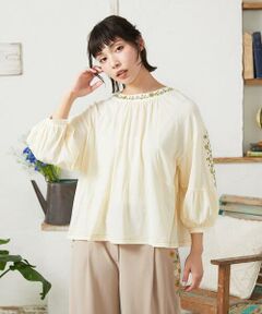Jocomomola / ホコモモラ カットソー | 天竺レースカットソー