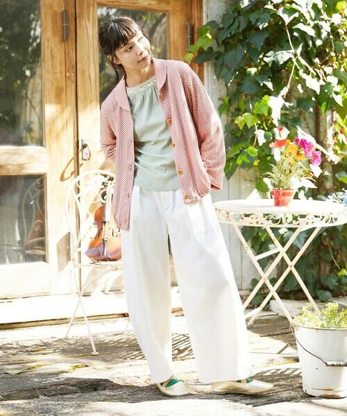 Jocomomola / ホコモモラ カットソー | 天竺フラワー刺繍カットソー | 詳細7