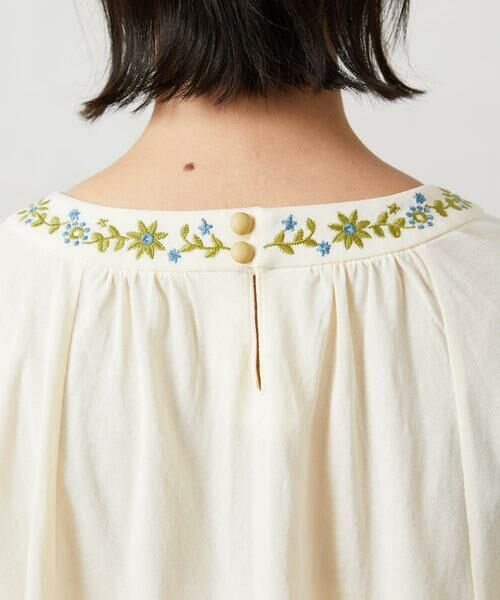 Jocomomola / ホコモモラ カットソー | 天竺フラワー刺繍カットソー | 詳細18