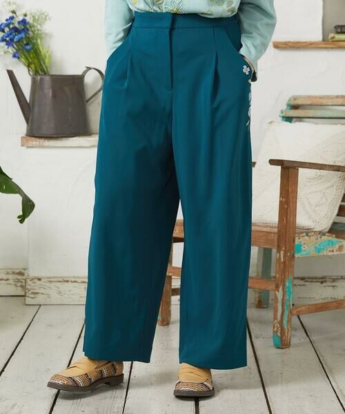 Jocomomola / ホコモモラ チノ・ワークパンツ | El Rucio フラワーアップリケポンチパンツ［オケージョン/セレモニー］ | 詳細2