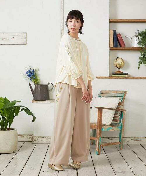 Jocomomola / ホコモモラ チノ・ワークパンツ | El Rucio フラワーアップリケポンチパンツ［オケージョン/セレモニー］ | 詳細7