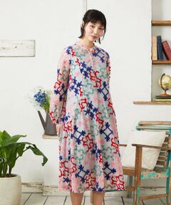 Jocomomola / ホコモモラ ロング・マキシ丈ワンピース | Caballerias アニマルジャカードシアーワンピース