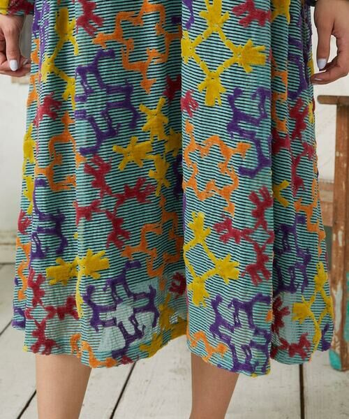 Jocomomola / ホコモモラ ロング・マキシ丈ワンピース | Caballerias アニマルジャカードシアーワンピース | 詳細16