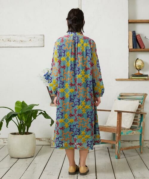 Jocomomola / ホコモモラ ロング・マキシ丈ワンピース | Caballerias アニマルジャカードシアーワンピース | 詳細8