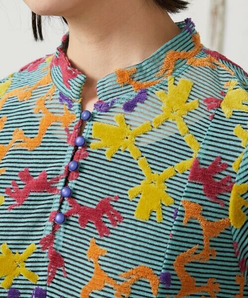 Jocomomola / ホコモモラ ロング・マキシ丈ワンピース | Caballerias アニマルジャカードシアーワンピース | 詳細9