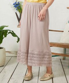 Jocomomola / ホコモモラ その他パンツ | 天竺レースペチコートパンツ