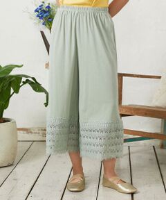 Jocomomola / ホコモモラ その他パンツ | 天竺レースペチコートパンツ