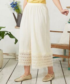 Jocomomola / ホコモモラ その他パンツ | 天竺レースペチコートパンツ