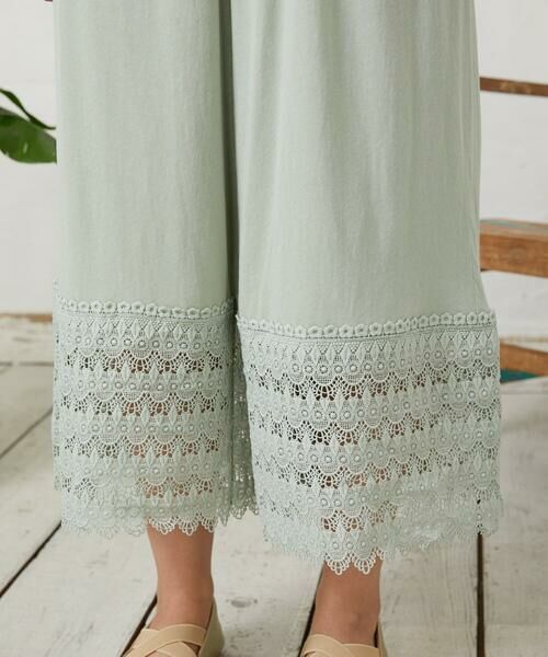 Jocomomola / ホコモモラ その他パンツ | 天竺レースペチコートパンツ | 詳細3