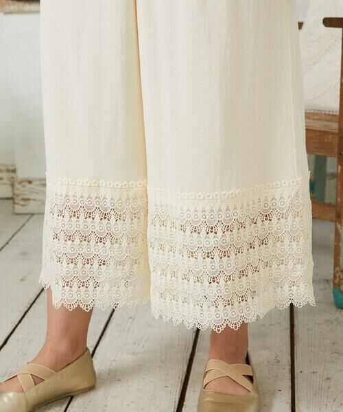 Jocomomola / ホコモモラ その他パンツ | 天竺レースペチコートパンツ | 詳細9