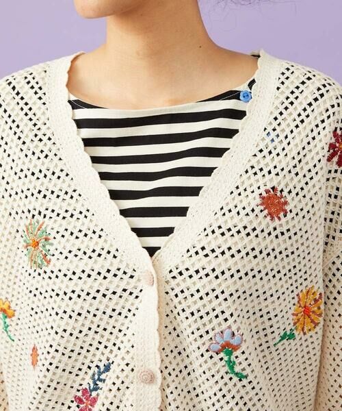Jocomomola / ホコモモラ カーディガン・ボレロ | Volar フラワーモチーフニットカーディガン | 詳細8