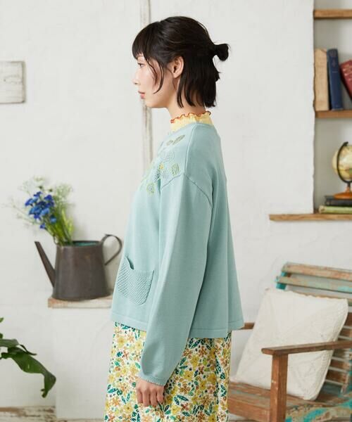 Jocomomola / ホコモモラ カーディガン・ボレロ | El Rucio フラワー刺繍ニットカーディガン | 詳細3