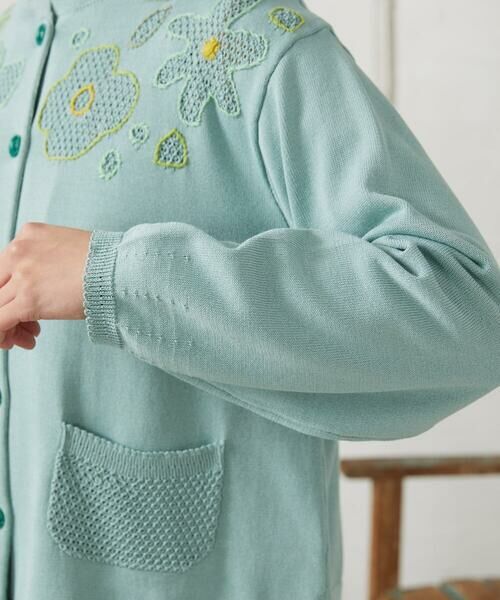 Jocomomola / ホコモモラ カーディガン・ボレロ | El Rucio フラワー刺繍ニットカーディガン | 詳細6