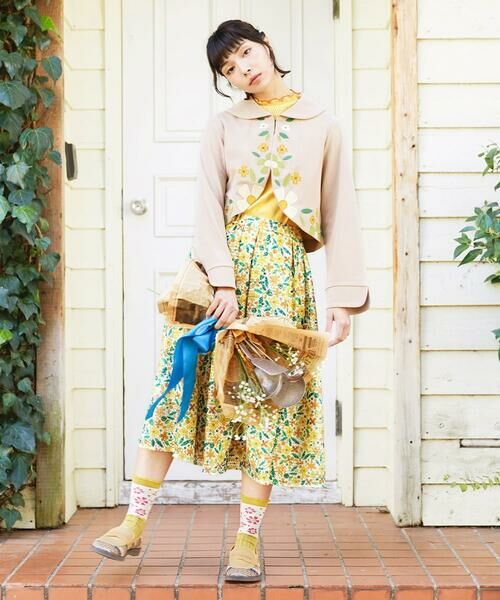 Jocomomola / ホコモモラ セットアップ | El Rucio フラワーアップリケポンチジャケット［オケージョン/セレモニー］ | 詳細11