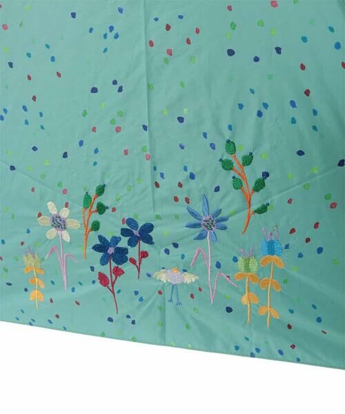 Jocomomola / ホコモモラ 傘 | 【日傘】フラワー刺繍ドットプリントデザイン折り畳み日傘 | 詳細3