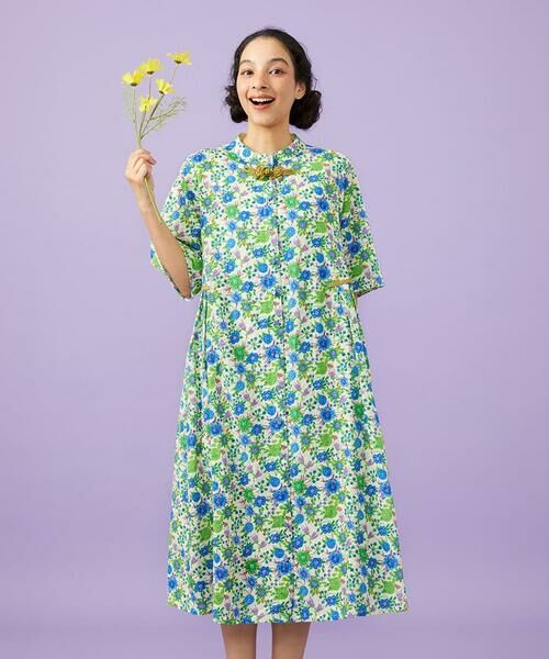 Jocomomola / ホコモモラ ロング・マキシ丈ワンピース | Don Quijote フラワープリントワンピース（アイボリー）