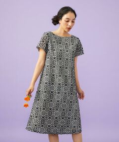 Jocomomola / ホコモモラ ロング・マキシ丈ワンピース | Dordado de verano フラワーカットワーク刺繍 ギンガムチェックワンピース [オケージョン対応]