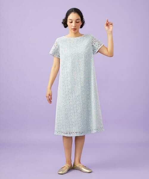 Jocomomola / ホコモモラ ロング・マキシ丈ワンピース | Dordado de verano フラワーカットワーク刺繍 ギンガムチェックワンピース [オケージョン対応] | 詳細1