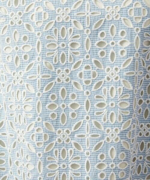 Jocomomola / ホコモモラ ロング・マキシ丈ワンピース | Dordado de verano フラワーカットワーク刺繍 ギンガムチェックワンピース [オケージョン対応] | 詳細3