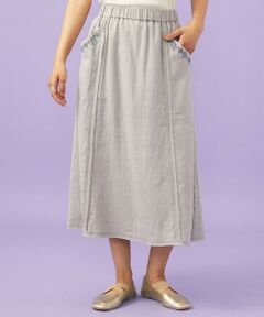 Jocomomola / ホコモモラ ロング・マキシ丈スカート | Lino Facil リネンフレアスカート