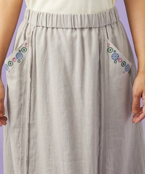 Jocomomola / ホコモモラ ロング・マキシ丈スカート | Lino Facil リネンフレアスカート | 詳細10