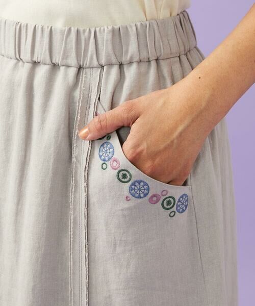 Jocomomola / ホコモモラ ロング・マキシ丈スカート | Lino Facil リネンフレアスカート | 詳細11