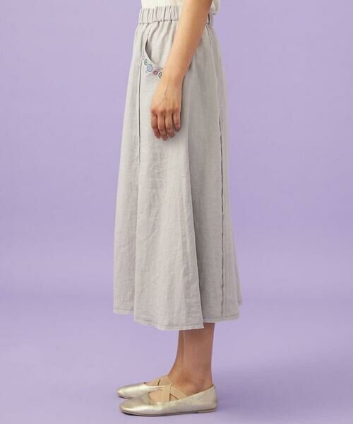 Jocomomola / ホコモモラ ロング・マキシ丈スカート | Lino Facil リネンフレアスカート | 詳細8
