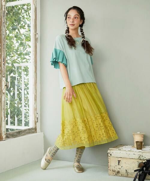 Jocomomola / ホコモモラ ロング・マキシ丈スカート | Cama de flores フラワーカットジャカードスカート | 詳細2