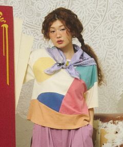 Jocomomola / ホコモモラ カットソー | 【接触冷感】T/C天竺 アップリケTシャツ