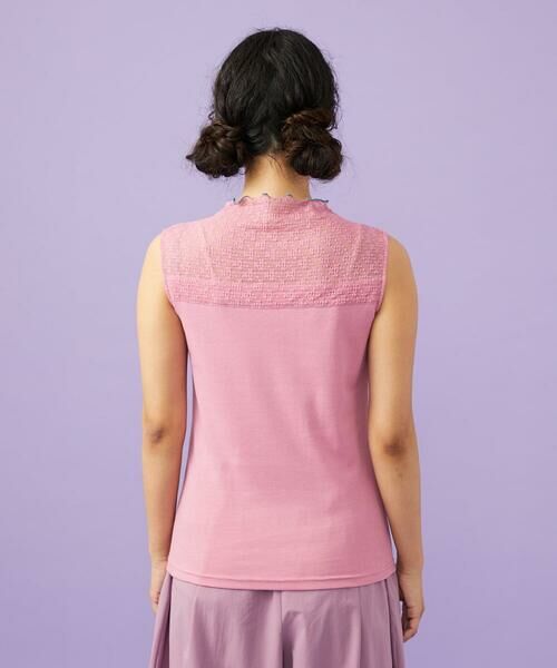Jocomomola / ホコモモラ タンクトップ | ハイネックシアーレースタンクトップ | 詳細4