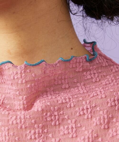 Jocomomola / ホコモモラ タンクトップ | ハイネックシアーレースタンクトップ | 詳細6