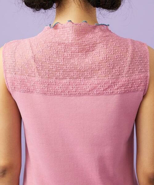 Jocomomola / ホコモモラ タンクトップ | ハイネックシアーレースタンクトップ | 詳細9