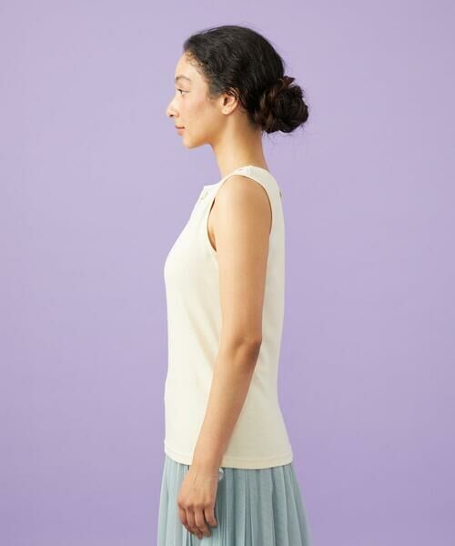 Jocomomola / ホコモモラ カットソー | 【2WAY】フラワー刺繍シフォンタンクトップ | 詳細10