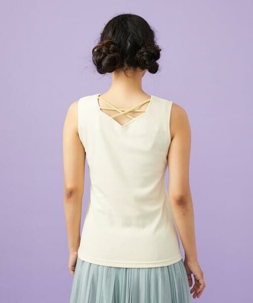 Jocomomola / ホコモモラ カットソー | 【2WAY】フラワー刺繍シフォンタンクトップ | 詳細11