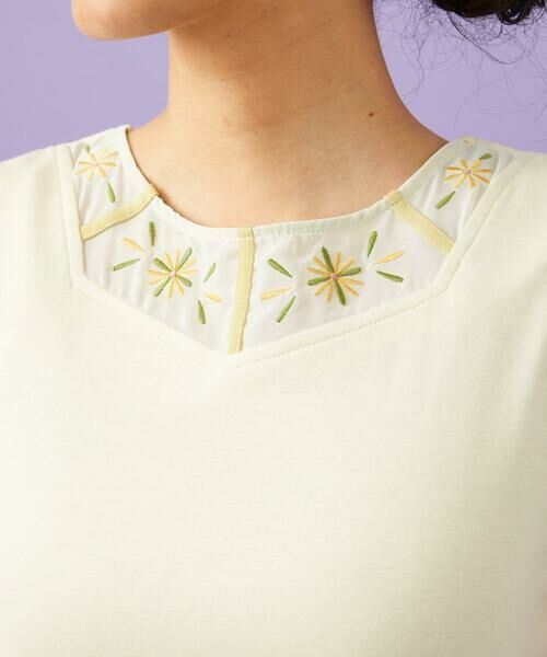 Jocomomola / ホコモモラ カットソー | 【2WAY】フラワー刺繍シフォンタンクトップ | 詳細12