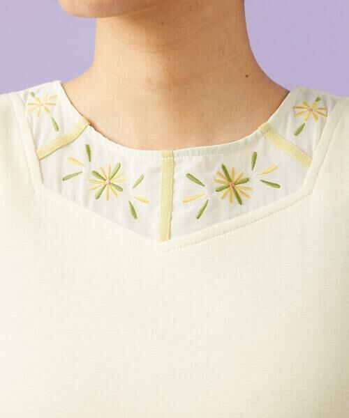 Jocomomola / ホコモモラ カットソー | 【2WAY】フラワー刺繍シフォンタンクトップ | 詳細13