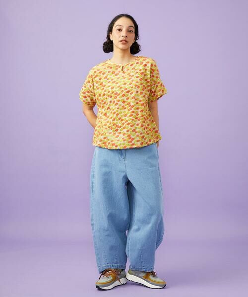 Jocomomola / ホコモモラ カットソー | LIvia de flores フラワージャカードカットソー | 詳細5