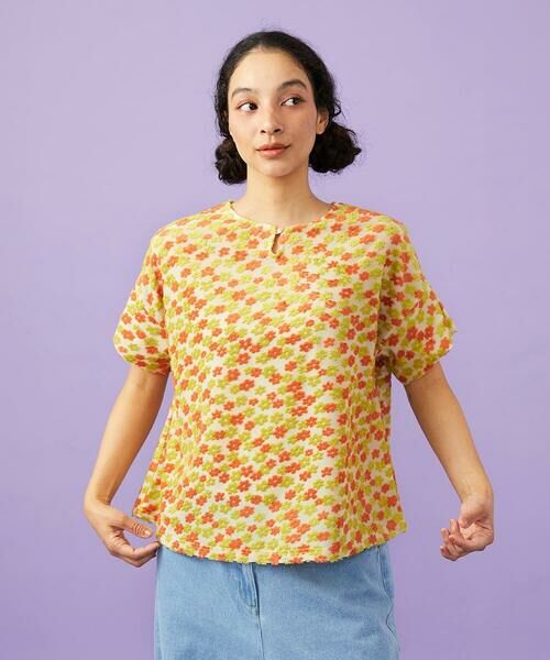 Jocomomola / ホコモモラ カットソー | LIvia de flores フラワージャカードカットソー（アイボリー）