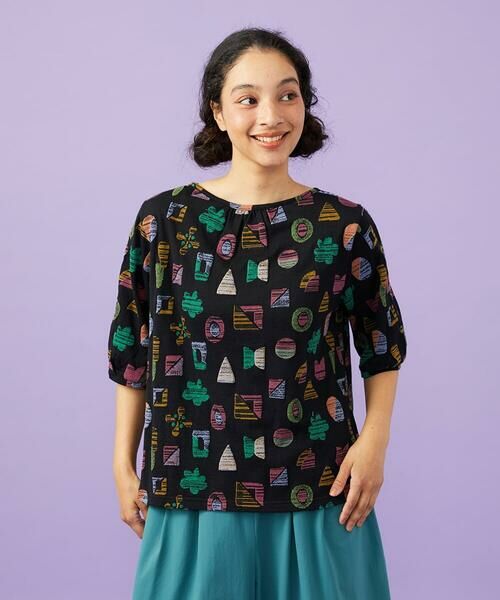 Jocomomola / ホコモモラ カットソー | Sala de baile ブークレジャカードカットソー（ブラック）