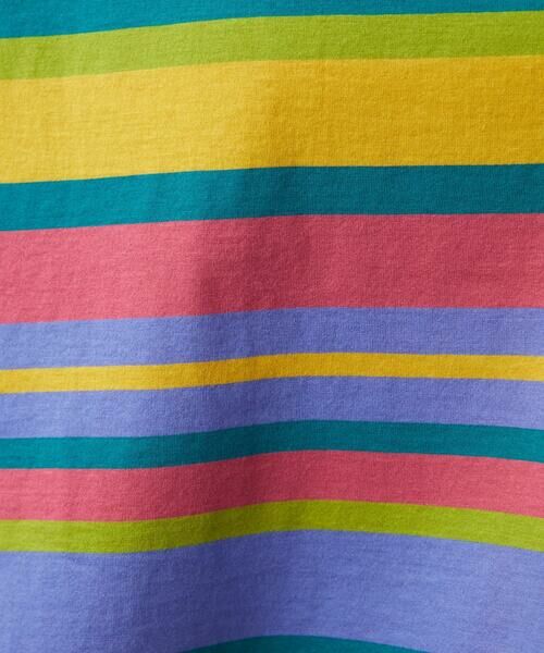 Jocomomola / ホコモモラ カットソー | 【接触冷感】シルケット天竺フラワーボーダーアップリケTシャツ | 詳細11