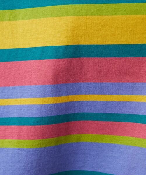 Jocomomola / ホコモモラ カットソー | シルケット天竺フラワーボーダーアップリケTシャツ | 詳細7